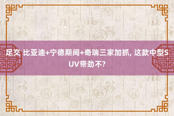 足交 比亚迪+宁德期间+奇瑞三家加抓， 这款中型SUV带劲不?